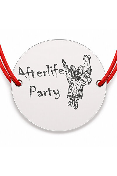 Simoshop Brățară argint 925 cu bănuț mesajul Afterlife Party și personaj sche...