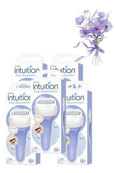 Schick Intuition 5 Pieces Intuition Pure Nourishment Women's Razor Blades wit...