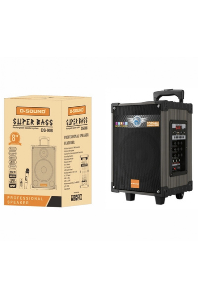 dost müzik DS-908 3 KANAL TAŞINABİLİR ŞARJLI HOPARLÖR