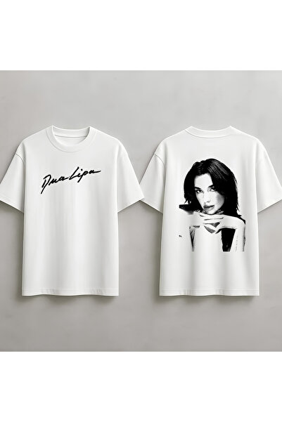 MAGORS Dua Lipa majica sa printom, unisex, oversized kroj, 100% pamuk, okrugl...