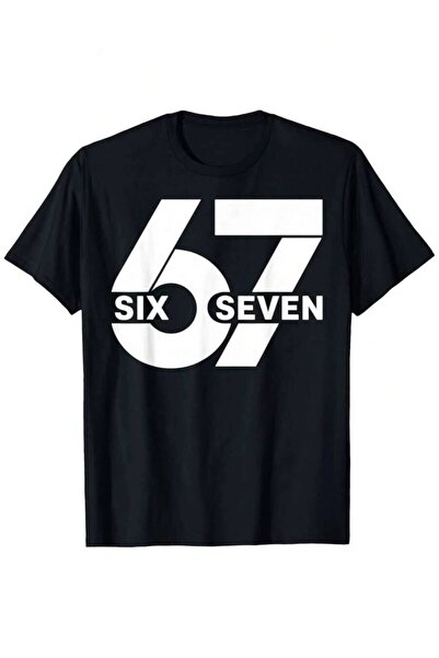 KYMC07 تي شيرت 67 Six Seven Meme، تي شيرت كاجوال برقبة دائرية وأكمام قصيرة، ت...
