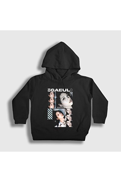 Presmono Unisex Kids Black Kim Gaeul K-Pop Ive Hooded Sweatshirt 617681Tt