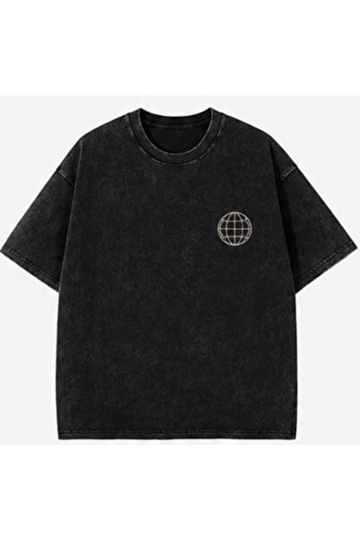 bellanova Vintage Washed Smoked Printed Oversize T-Shirt