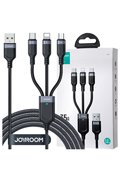 Joyroom Cablu 4 în 1 USB-A la Lightning și Micro USB pentru telefoane Apple ș...