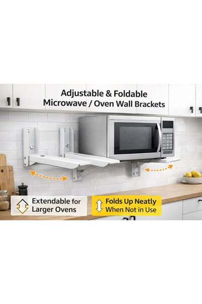 HomeCare Home Care Easy Fixed Wall Mount For Microwave Mount Adjustable Exten...