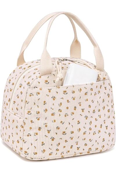 NALACAL Lunch Box for Women Insulated Lunch Bag Corduroy Lunch Tote Bags Leak...
