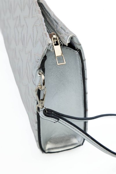 Shkup Women's Star Embroidered Portfolio Handbag Stylish Clutch Bag with Wrist Strap