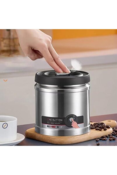 YUEHISY Coffee Canister, Vacuum Sealed Coffee Container, Steel Airtight Kitch...