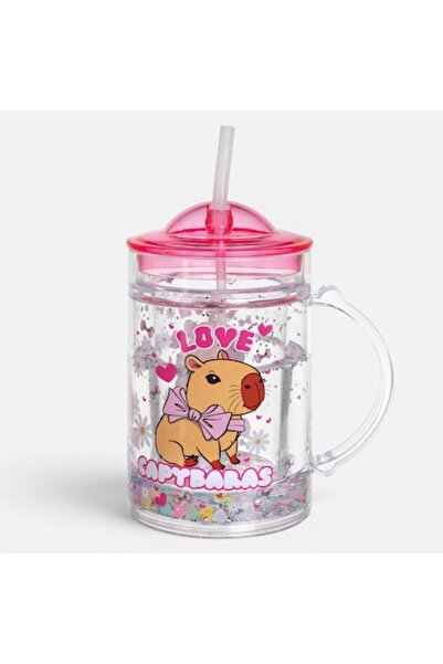 IRO Pahar de plastic cu pai Capybara 220ml