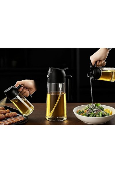 BKMax Premium Glass Oil Bottle – 3-in-1 Spray, Mist & Pour – Olive Oil & Vine...