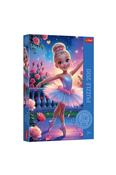 Trefl Balerină cu trandafiri roz Puzzle de 200 de piese pentru copii