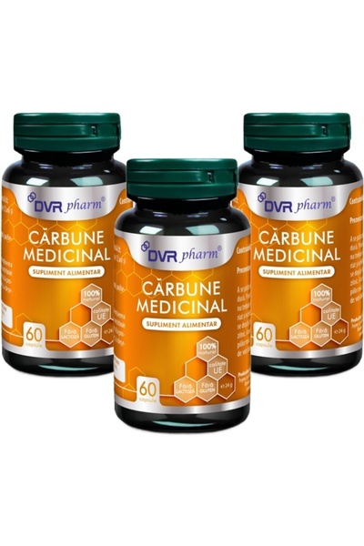 DVR Pharm Pachet Carbune medicinal 300mg, elimina toxinele balonarea, combate...