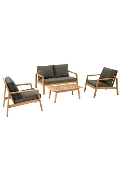 Hesperide Set mobilier de grădină Tiwi cu 4 locuri, gri antracit