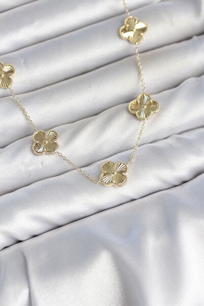 Clariss قلادة نسائية من سلسلة Gold Color Clover Model VIP