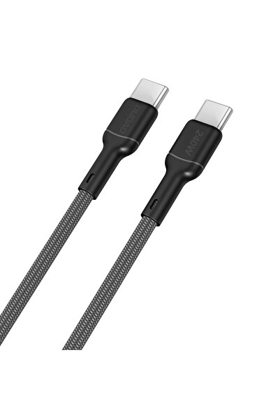 DUDAO Cablu USB-C 240W PD pentru telefoane, 2M, încărcare rapidă și transfer ...