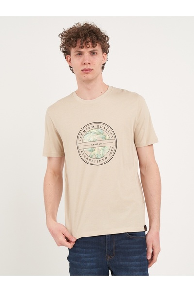 Kenvelo - Tricou barbat cu maneca scurta si imprimeu