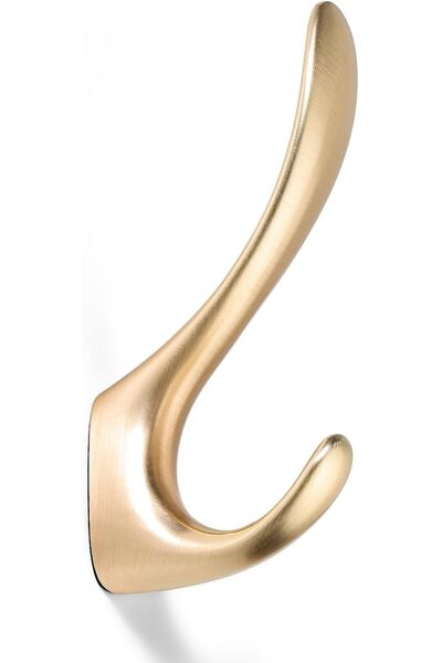 STARSTAR A set of 5 spiral door hooks for bathrobes, brass hooks, wall-mounte...