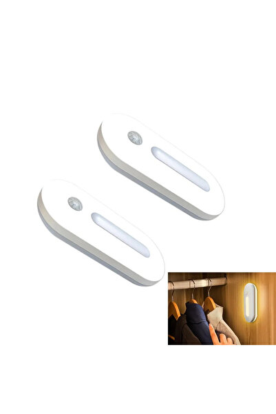 STARSTAR Sensor-activated nightlights, 2-pack, wireless, magnetic, USB chargi...