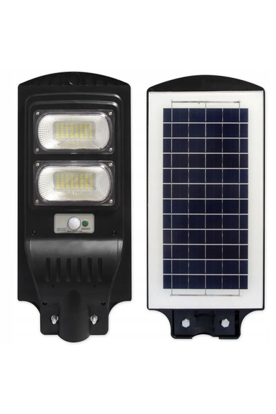 STARSTAR LED Solar Garden Light 2000 Lumen Human Body Induction Pole Light Black