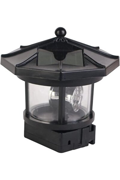 STARSTAR 1-pack solar-powered rotating beacon outdoor retro lantern deck ligh...