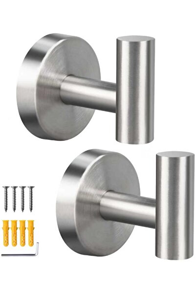 STARSTAR 2-Pack Brushed Nickel Towel Hooks, SUS304 Stainless Steel Bathroom H...