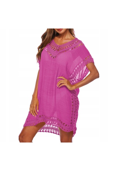 SNM Tunica De Plaja Dama, SNM, Rochie Larga Tip Pareo Cu Broderie Eleganta, S...