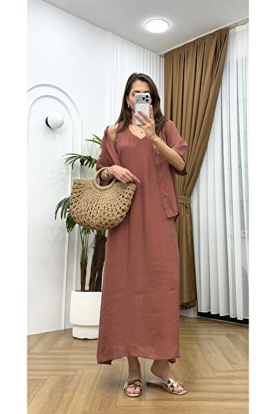 R-Style فستان من قماش التينسل