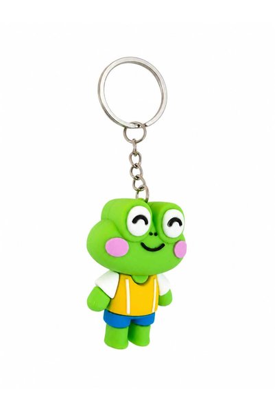 KAYLANIN DÜNYASI Cute Frog Figured Pvc Keychain – Soft Textured Bag and Key Ornament – Children & Adult Gift