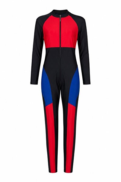 FEATHERLAND Women’s One-Piece Full-Coverage Swimsuit with Long Sleeves, Full-...