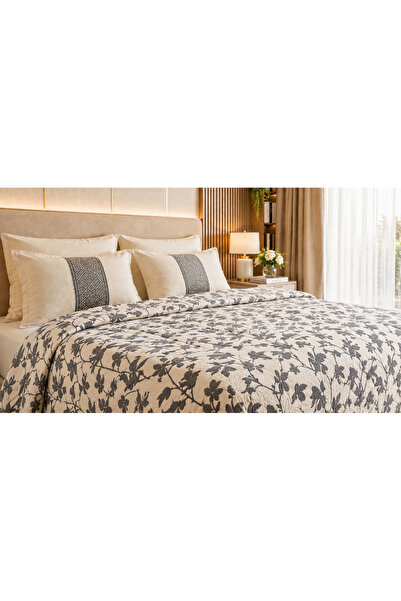 Nilyso Home غطاء سرير من الموسلين الجاكار المزدوج الجوانب مقاس 250x280 سم، مق...
