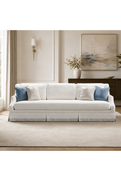 Roots Furniture Copacabana White 5 Seater Sofa (297cm)