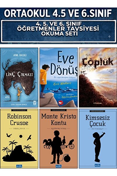 Parıltı Yayınları ORTAOKUL 4.5.VE 6.SINIF LİNÇ ÇIKMAZI,EVE DÖNÜŞ,ÇÖPLÜK,ROBİN...
