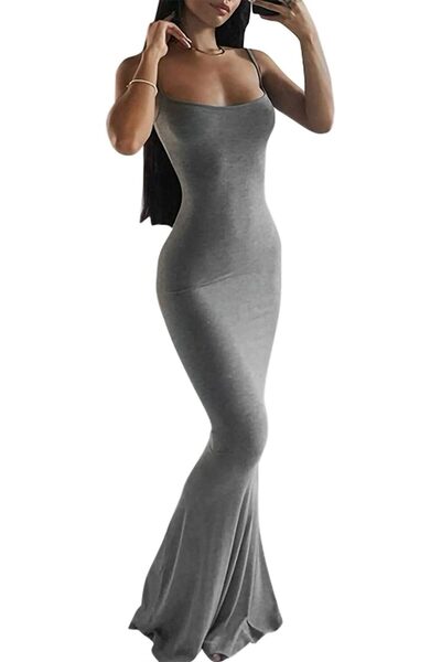 Dotail Women's Dress, Thin Adjustable Straps, Square Neckline, Size S, Polyes...