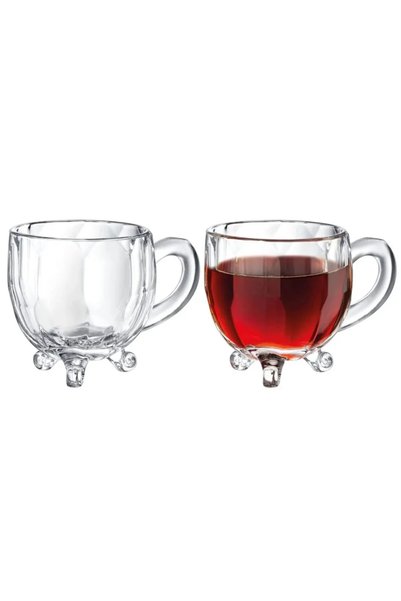 Madame Coco Priour 4-lü Çay Fincanı - Şeffaf Renk