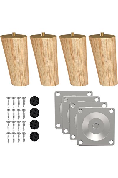 Dotail Set de 4 picioare înclinate pentru mobilier, pentru ROFMAPLE, formă co...