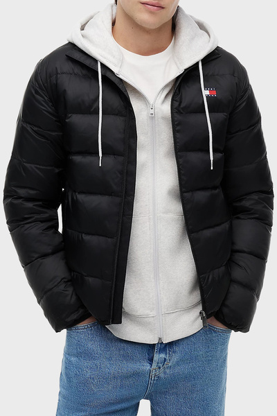Tommy Jeans Kapitoneli Relaxed Fit Dik Yaka Mont Erkek MONT DM0DM23231 BDS