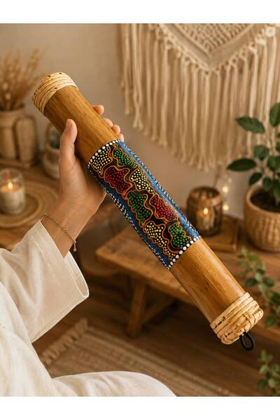 HEPBİMODA El Yapımı Yağmur Sesi Çubuğu (Rainstick) – Dekoratif Ritim ve Medit...