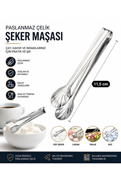 kumkumticaret Stainless Steel Sugar Tongs |   Tea Coffee Sugar Serving Tongs ...