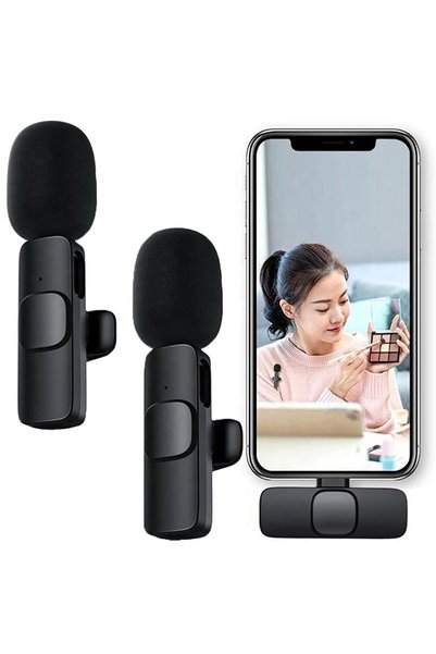 NW NessiWorld Lightning Input iPhone Compatible Dual Wireless Lavalier Microp...