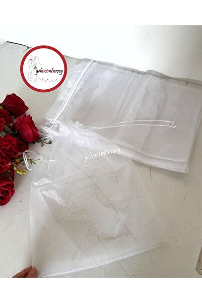 Gelincimherşey 10'lu Organze Kumaş İpli Tül Kese Large Boy