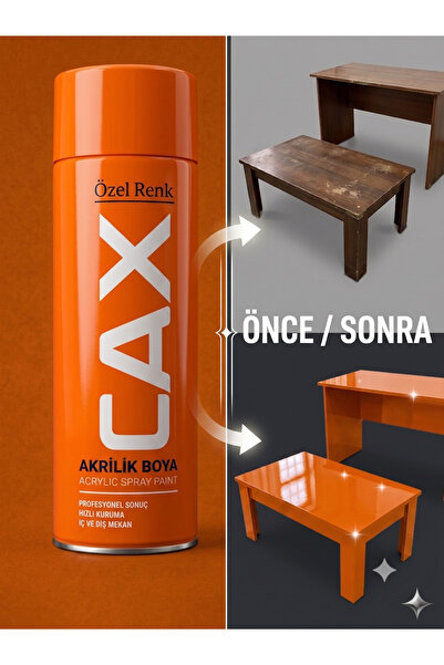 caxcolors CAX Akrilik Sprey Boya - Sehpa Masa Mobilya Boyası Kendin Yap (DIY)...