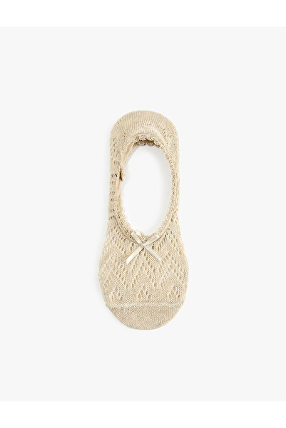 Koton Lace Bow Detailed Ballerina Socks