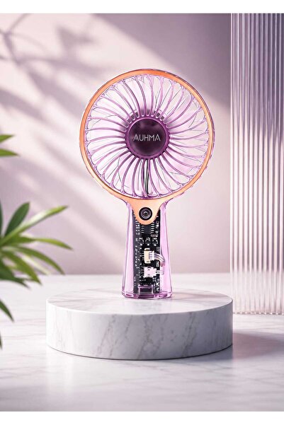 Genel Markalar Şarjlı Mini El Tipi Fan | 5 Kademeli Hız | 500mAh USB Şarjlı |...