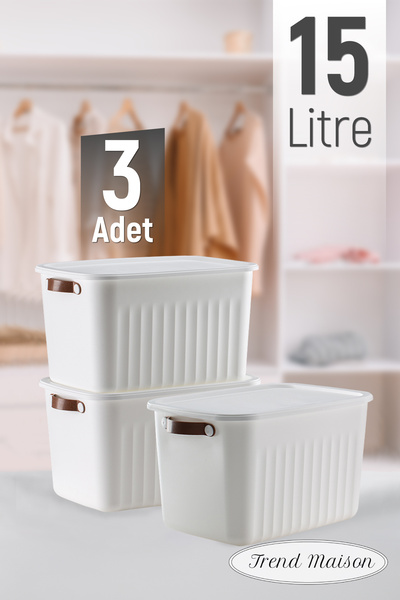 Trend Maison Multi-Purpose Organizer, Box with Lid, Decorative Storage Box Se...