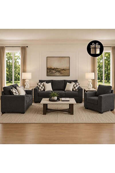 Ashley Furniture طقم أريكة لوريو مع مصباحين مجانيين مقاس 28 بوصة من LOVELL QU...