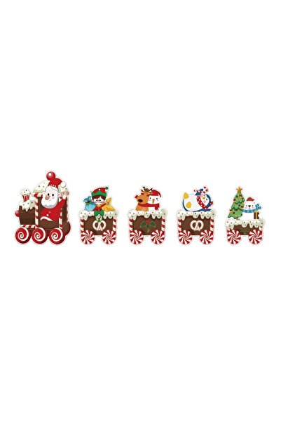 Rao Decoratiune de Craciun, pentru Gradina, Tip Trenulet, 5 Figurine + Bete d...