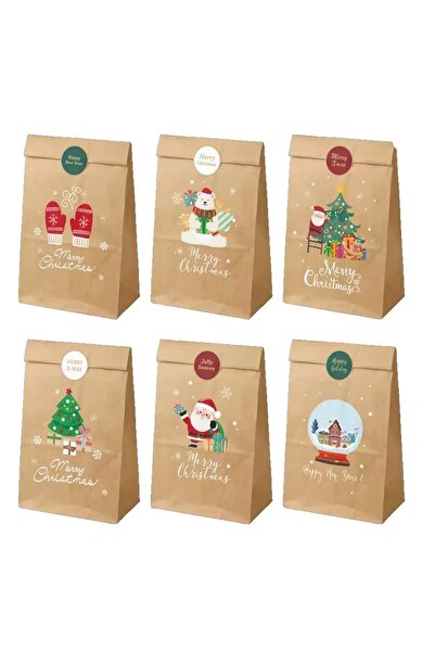 Rao Set 12 Pungi de Cadou, Tema Craciun, 12 Stickere Incluse, 22 X 12 X 8 Cm,...
