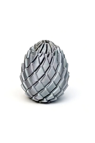 Choice9 silver 3D Printing Dragon Egg Stress Relief Model, Deformable Twist E...