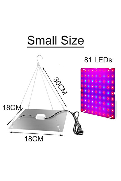 choice2 مصباح LED صغير الحجم لنمو النباتات بـ 81/169 خرزة، طيف كامل، مصباح لل...