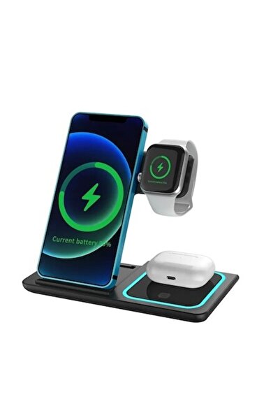 OEM Încărcător wireless pliabil 3-în-1, Încărcător rapid, 15W, Compatibil cu ...